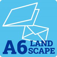 50 x A6 Landscape Card Blanks and Envelopes 250gsm