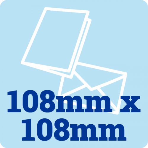 50 x 108mm Square Card Blanks & Envelopes 300gsm