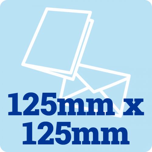 50 x 125mm Square Card Blanks & Envelopes 300gsm