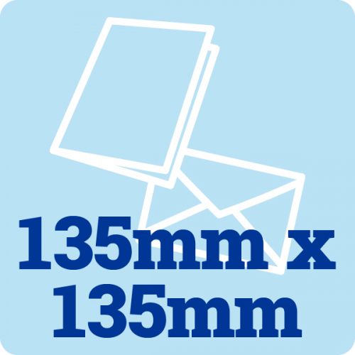 50 x 135mm Square Card Blanks & Envelopes 300gsm