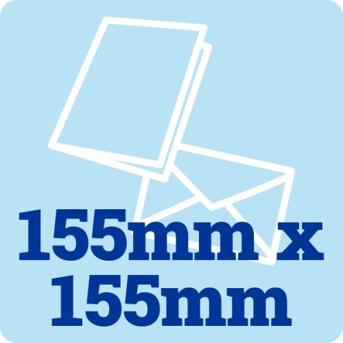 50 x 155mm Square Card Blanks & Envelopes 300gsm