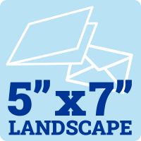 50 x 5 by 7 Landscape Card Blanks & Envelopes 300gsm