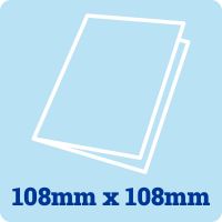 108mm Square White Card Blank 300gsm