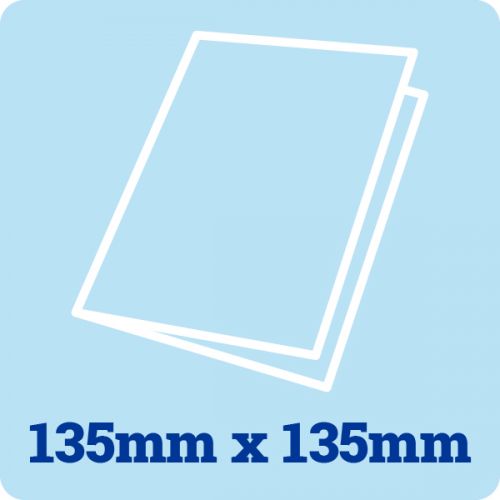 135mm Square White Card Blank 300gsm