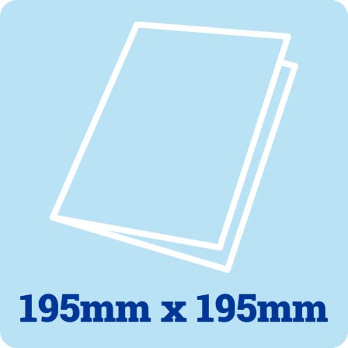 195mm Square White Card Blank 300gsm