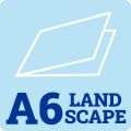 A6 Landscape White Card Blank 300gsm