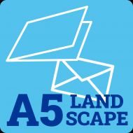 50 x A5 Landscape Card Blanks & Envelopes 250gsm
