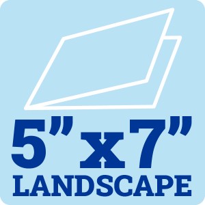 5x7 Landscape White Card Blank 300gsm