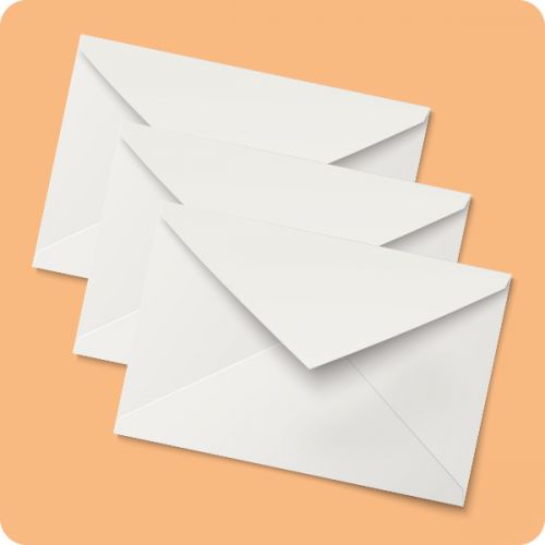 145mm Square White Envelope Pack of 50