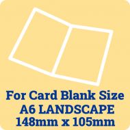 50 x A6 Landscape Card Blank Insert Sheets