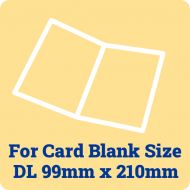 50 x DL Card Blank Insert Sheets