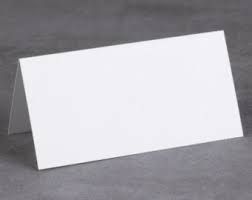 100 Blank White Place Cards