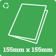 155mm Square Recycled Card Blank