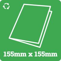 155mm Square Recycled Card Blank