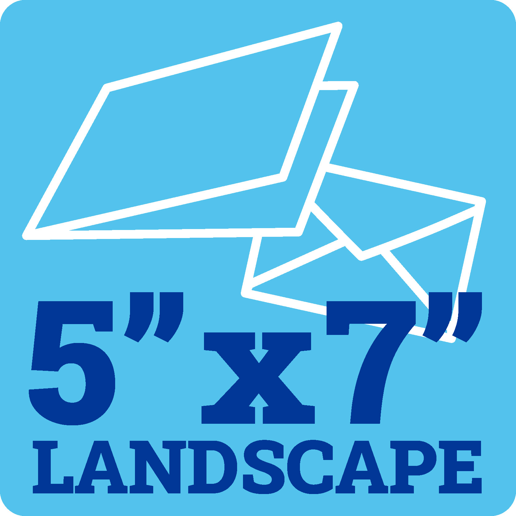 50 5x7 Landscape Card Blanks and Envelopes Craft Card, Blanks Card